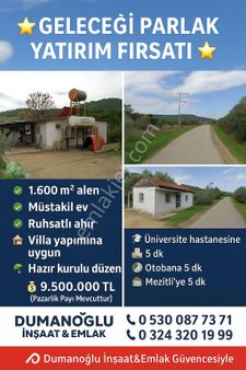 🌟 Geleceği Parlak Yatırım Fırsatı 🌟📌 Satılık – 1.600 M² Arazi + Müstakil Ev & Ruhsatlı Ahır