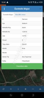 Atakum/alanlıda Satılık Arsa