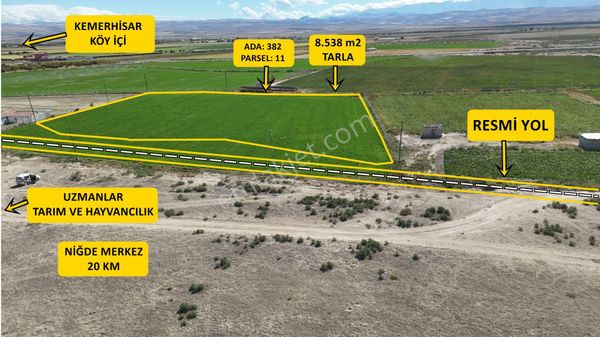 E. Gökal K.hisar 112 Acil İlerisi 8.538m2 Tarla Kuyu Mevcut Ekim