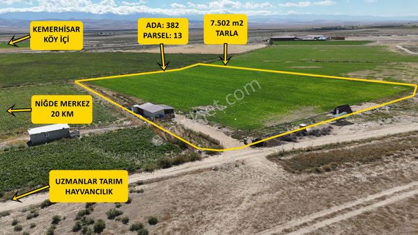 E.gökal K.hisar 7.502 M2 Tarla Ekili Evcik Ruhsatlı Kuyu Elektrik