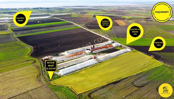 Bandırma Kuşcenneti Mahallesinde 10.350 M² Yola Cephe Satılık Tarla