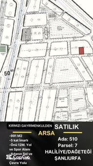 Kırmızı Gayrimenkulden Haliliye Dağeteği Mahallesinde Acil Satılık Arsa