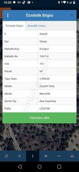 Denizli. Güney Ertuğrul Mahalesi Zeytin Tarlası 2900 Mk Satılık