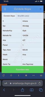 Fırsat !! Tek Tapu Konut İmarlı Arsa