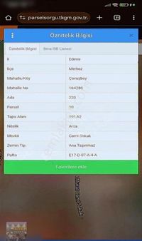 Edirne Merkez Çavuşbey Mah. De İmarlı 190 M² Satılık Arsa Acill