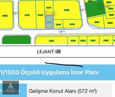 Kandıra/akdurak Satılık 578m2 %15 Emsal 0.30 Villa İmarlı Arsa
