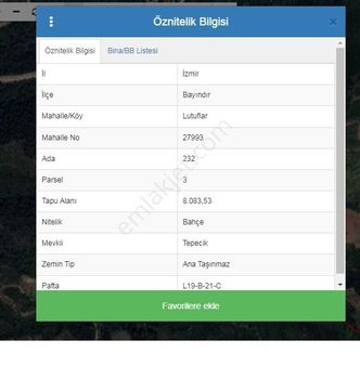 Söz Emlaktan; Bayındır Lutuflarda Tek Tapu Bahçe