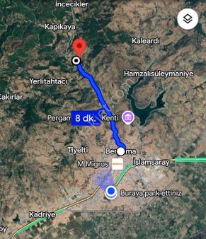 📍izmir Bergama – İncecikler Mahallesi Ana Yola Sadece 300 Metre, Satılık Arazi