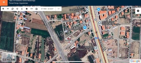 Yaylapınarda Karaman Yolu Yanı 564 M2 Köşe Parsel Arsa