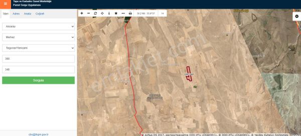 Aksaray Taşpınar Yeni Camide Satılık 45 Dekar Tarla