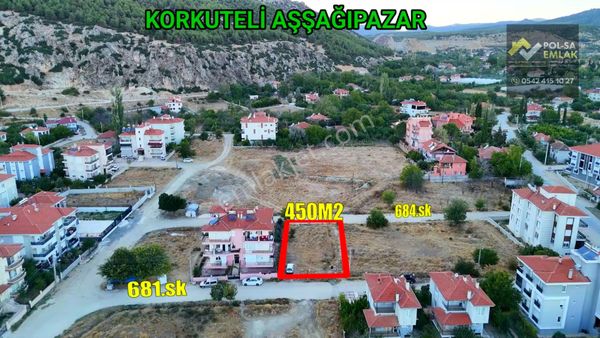 ✅korkuteli✅aşşağıpazar Mah✅satılık 450m2 İmarlı Arsa✅arsanın İki Tarafı Yol