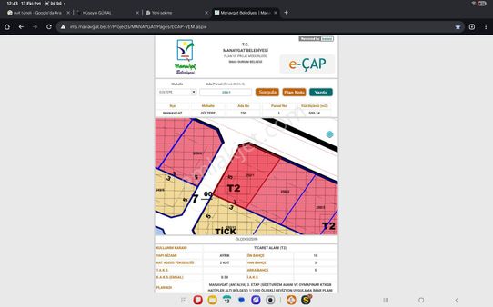 D400 Kenarında Satılık Ticari Arsa