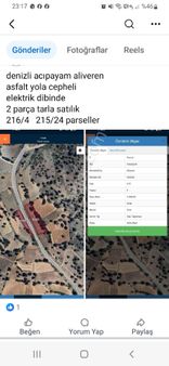 Acıpayam Alıverende Satılık 2 Parsel