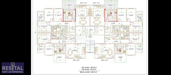 Çalı Palangalar 1186 M2 Tek Blok 12 Dairelik İmarlı Arsa Emsalli