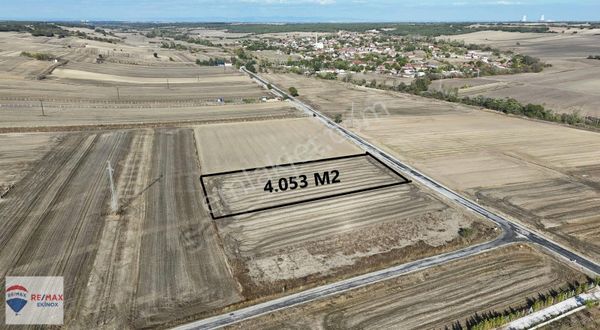 Babaeski Müsellim Köyünde Satılık Asfalt Cephe 4.053 M2 Arazi