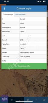 Denizli Çivril Bozdağ'da 4.400m2 Satılık Tarla