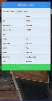 Bursa Nilüfer Çatalağıl'da Eşsiz Yatırımlık İmara Yakın Tarla