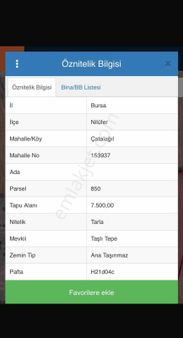 Bursa Nilüfer Çatalağılda 7.500 M² Tarla Yatırım Fırsatı!