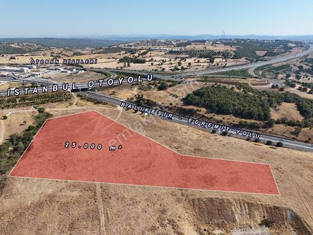 Edremit Yolu - İzmir-istanbul Otoyolyanı Satılık 25 Dönüm Tarla