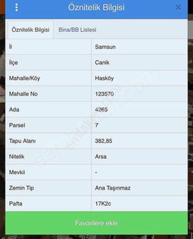 Barış Mısrcı'dan Canik Hasköyde Satılık Arsa