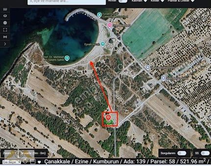 Çanakkale Ezine Kumburunda Yatırımlık Arsa Denize 250 Mt Uzaklık