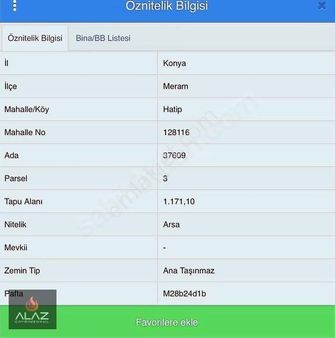 Alaz Gayrimenkul'den Hatıpta 2 Kata İmarlı Kaçırılmayacak Arsa