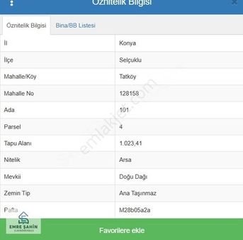 Beyhekim Hast. Yakını Doğu Dağı Mevki Satılık Arsa