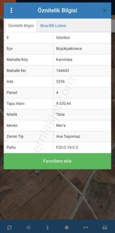 İstanbul Büyükçekmecekamilobaköyü 300 M2 Satılık Arsa