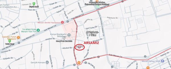 Konya Nın Gözde Semti Meramda 826 M' Satılık 2 Kata İmarlı Arsa