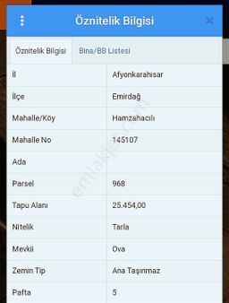 Kr Unity'den Emirdağ Hamzahacılı Köyünde Satılık Tarla