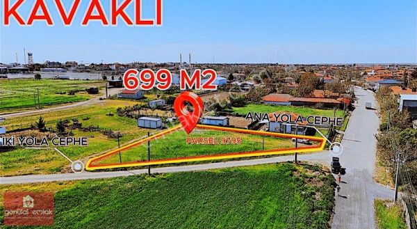 Kırklareli Kavaklı'da İki Yola Cephe 3 Katlı Villa Arsası 699 M2