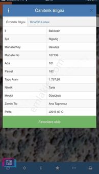 Balıkesir Bigadiç 1757 M2 Tarla