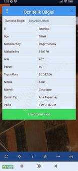 Silivri Değirmenköy De Tek Tapu Tarla