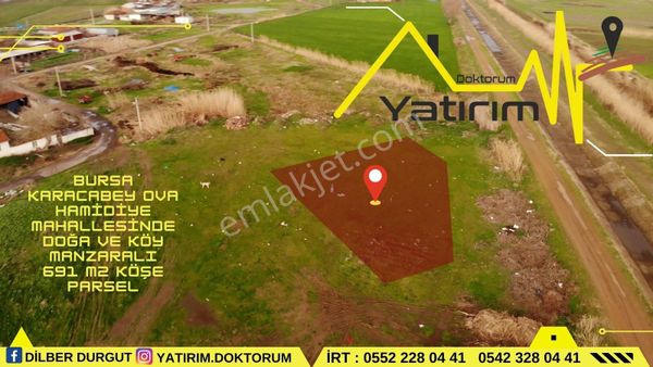 Karacabey Ova Hamidiye'de Köşe Parsel Takasa Açık Satılık Arazi