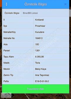 Pınarhisar Kuruderede Satılık 8 Dönüm Tarla