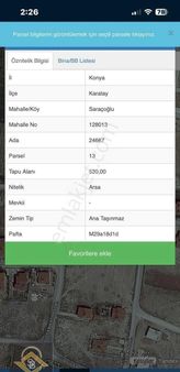 Saraçoğlu Mahallesi 2.kanalda Satılık Arsa