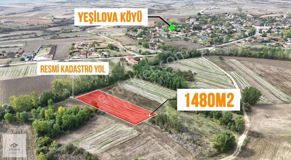 Kırklareli Pehlivanköy Yeşilova 1480m2 Tek Tapu İmarlı Arsa