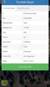 İsmail Yıldırım Emlak'tan Tekir'de Fırsat 1.485 M2 Satılık Arazi