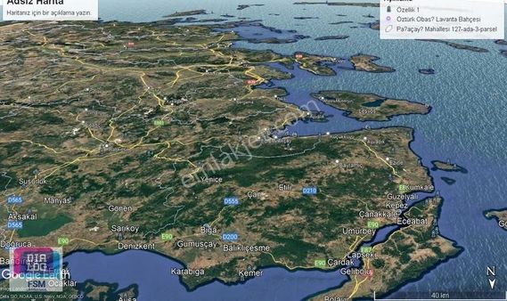 Çanakkale Biga Paşacayı Köyünde 973 M2 Asfalta Cephe Tarla