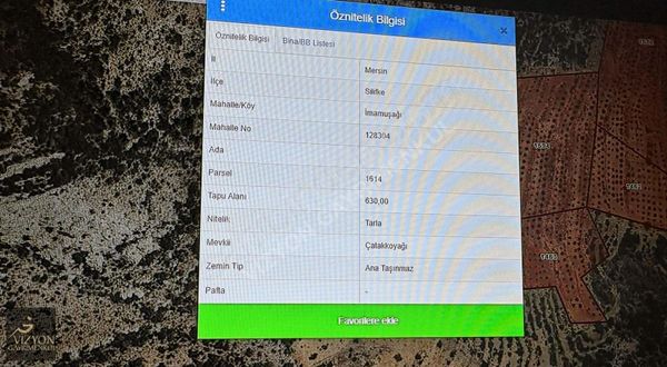 Mersin Silifke İmamuşağı 42.179 M2 Satılık Badem Bahçesi