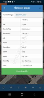 Tekirdağ Ergene Marmaracik 500m2 Satılık Arsa