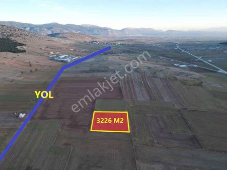 Acil Acil Satılık Korkuteli Bozova'da 3226m2 Tarla Yola 1 Parsel