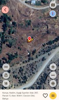 Konya Hadim Aşağıeşenler Satılık Yatırıma Uygun Bahçe