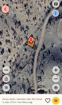 Konya Bozkır Hamzalar Satılık Yatırıma Uygun Bahçe