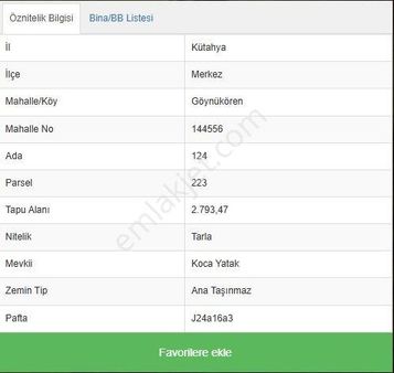 Saygılı Emlak'tan Göynükören'de Satılık Tarla