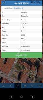 Fazel Den Satılık İmarlı Arsa 273 Metrekare