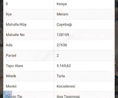 Cayirbagi Yatirima Uygun Tarla