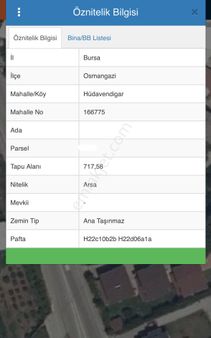 Hüdavendigar’da Konumuyla Değerli 717 M² Arsa Ana Caddeye Cephe