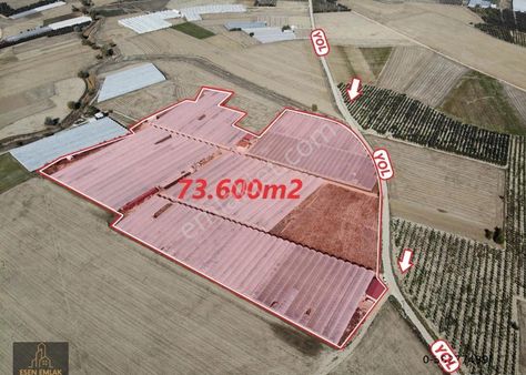 Antalya Elmalı Bayralar Mah'de Elektriği, Sondajı Ve Yolu Bulunan 73.600m2 Satılık Kapalı Sera