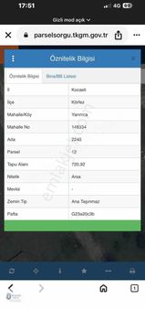 İlimtepede 720 M2 Konut İmarlı Arsa